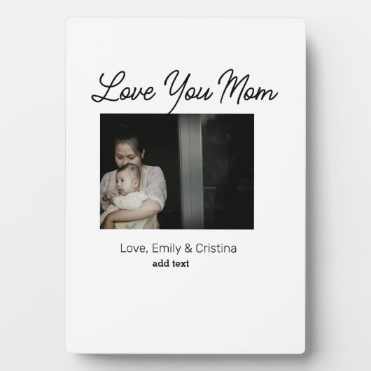 最高の母の母の母の母の日を追加の写真名 フォトプラーク (正面)