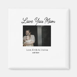 最高の母の母の母の母の日を追加の写真名 マグネット