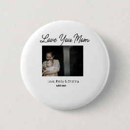 最高の母の母の母の母の日を追加の写真名 缶バッジ