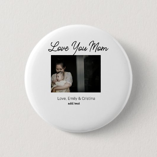 最高の母の母の母の母の日を追加の写真名 缶バッジ (正面)