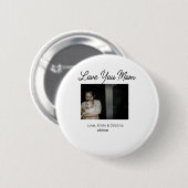 最高の母の母の母の母の日を追加の写真名 缶バッジ (正面&裏面)