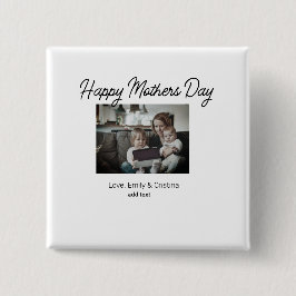 最高の母の母の母の母の日を追加の写真名 缶バッジ