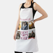 最高の母の母写真コラージュ可愛いピンク エプロン (インサイチュ)