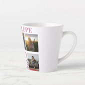 最高の母の母写真コラージュ可愛いピンク カフェラテマグ (右)