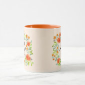 最高の母の水の色のフローラコーヒーマグ マグカップ (中央)