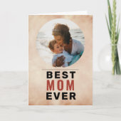 最高の母の水彩母の日の写真カード カード (正面)