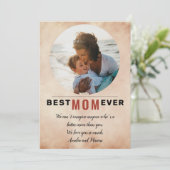 最高の母の水色母の日の写真 シーズンカード (スタンド正面)