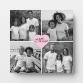 最高の母の白黒エレガント4枚 フォトプラーク (正面)