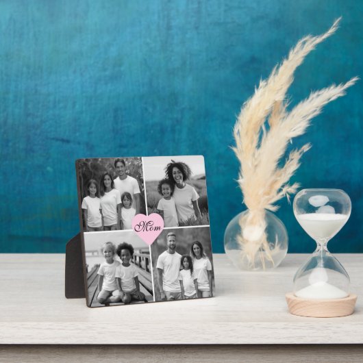 最高の母の白黒エレガント4枚 フォトプラーク (インサイチュ)