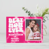 最高の母の絞り染め写真ママの日 カード (スタンド正面)