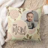 最高の母の花のパターン写真 クッション (ブランケット)