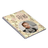 最高の母の花のパターン写真 ノートブック (右側)