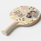 最高の母の花のパターン写真 卓球ラケット (正面アングル)