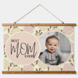 最高の母の花のパターン写真 吊り下げ型タペストリー