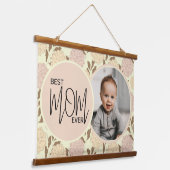 最高の母の花のパターン写真 吊り下げ型タペストリー (傾斜あり)