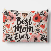 最高の母の花の大きいアクセサリポーチ アクセサリーポーチ (正面)