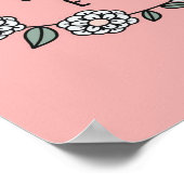 最高の母の花の枠|お母さん最高ののプレゼント ポスター (角)