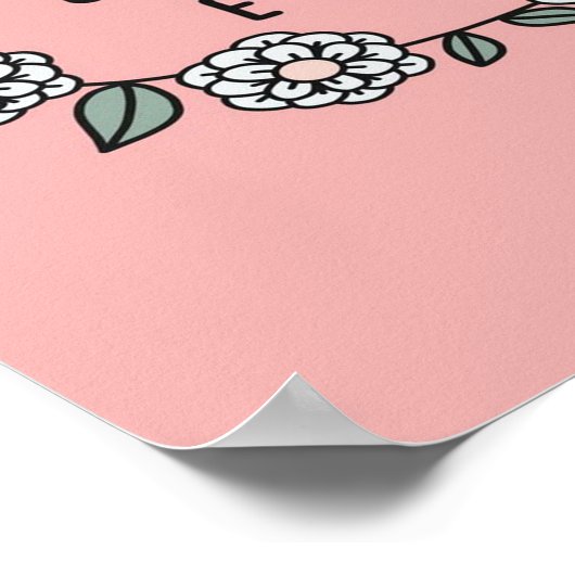 最高の母の花の枠|お母さん最高ののプレゼント ポスター (角)