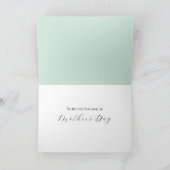 最高の母の花柄の母の日 カード (内部)