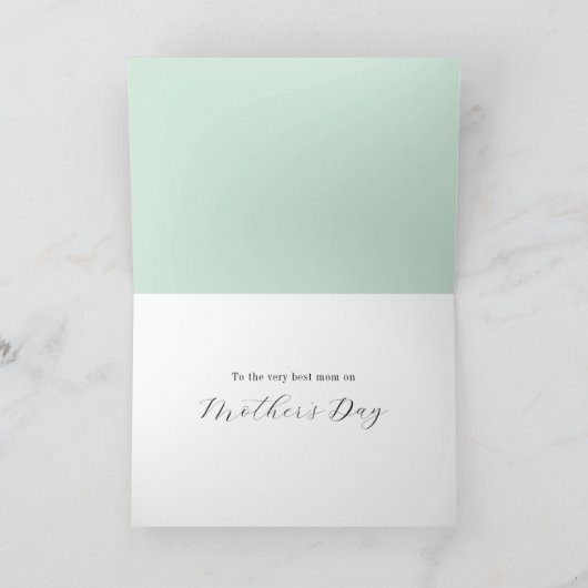 最高の母の花柄の母の日 カード (内部)