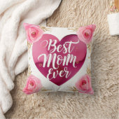 最高の母の装飾フローラ – ホームギフト クッション (ブランケット)