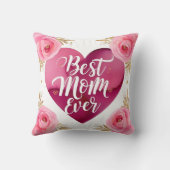 最高の母の装飾フローラ – ホームギフト クッション (裏面)