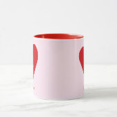 最高の母の赤いハート母の日のプレゼント マグカップ (中央)