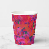 最高の母の赤いフローラガーデンの手色彩の鮮やか 紙コップ (左)