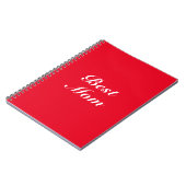 最高の母の赤エレガント白クラシック脚本 ノートブック (左側)