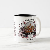 最高の母の野生の花Badass母の日の写真 ツートーンマグカップ (正面右)