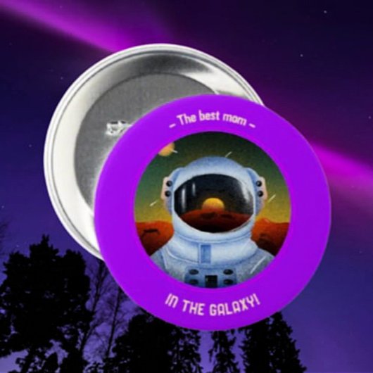最高の母の銀河系ボタン – Mother's Day 缶バッジ