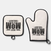 最高の母の銀河系 – 母の日，誕生日 鍋つかみ&鍋敷きセット (正面)