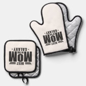 最高の母の銀河系 – 母の日，誕生日 鍋つかみ&鍋敷きセット (正面/裏面)