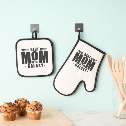 最高の母の銀河系 – 母の日，誕生日 鍋つかみ&鍋敷きセット (インサイチュ (吊り下げ))