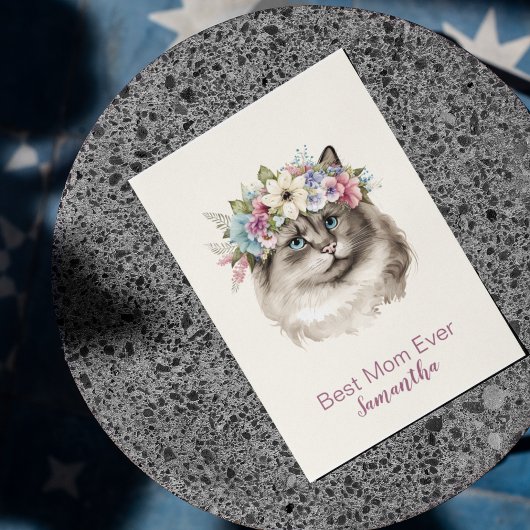 最高の母はお洒落水の色フローラ ポストカード