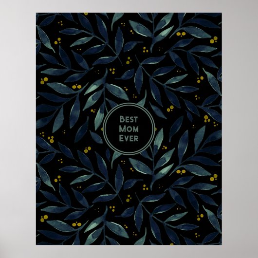 最高の母はエレガントフローラ枝 ポスター (正面)