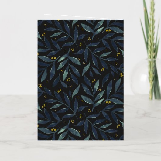 最高の母はエレガントフローラ枝 箔シーズンカード (裏面)