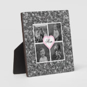 最高の母はエレガント常に銀の輝く写真プラーク フォトプラーク (正面)