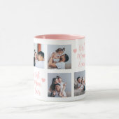 最高の母はカスタム8写真ピンク マグカップ (中央)