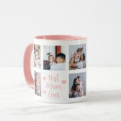 最高の母はカスタム8写真ピンク マグカップ (正面左)