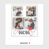 最高の母はギフトパーソナライズされたコラージュ シール (シート)