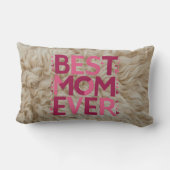 最高の母はシックなピンクスタイリッシュ色 ランバークッション (裏面)