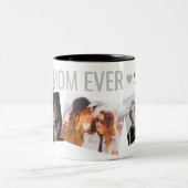 最高の母はシックモダンなカスタムコーヒーマグ ツートーンマグカップ (中央)