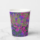 最高の母はパープルピンクガーデン色彩の鮮やかフローラ 紙コップ (左)