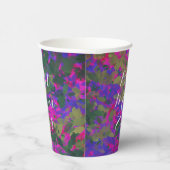 最高の母はパープルピンクガーデン色彩の鮮やかフローラ 紙コップ (右)