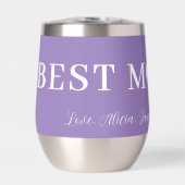 最高の母はモダンタイポグラフィハートラベンダー (正面)