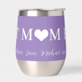 最高の母はモダンタイポグラフィハートラベンダー (左面)