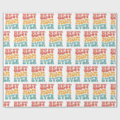 最高の母はレトロタイポグラフィデザイン ラッピングペーパー (フラット)