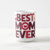 最高の母は今までにかわいいハート母の日 コーヒーマグカップ (中央)