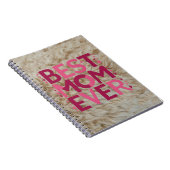 最高の母は今までトレンディーピンクタイポグラフィかわいい毛皮 ノートブック (右側)